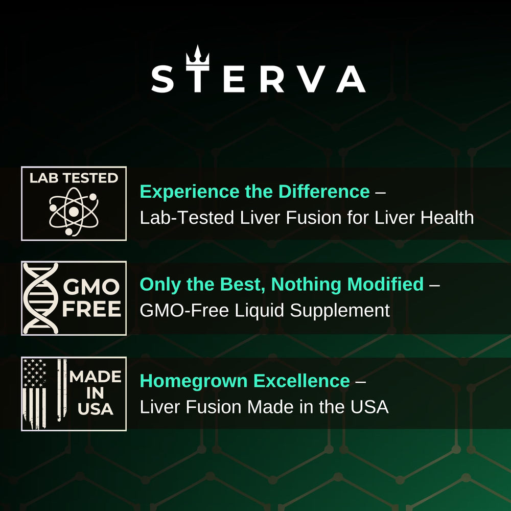 STERVA Liver Fusion bottle in hand for on-the-go liver support