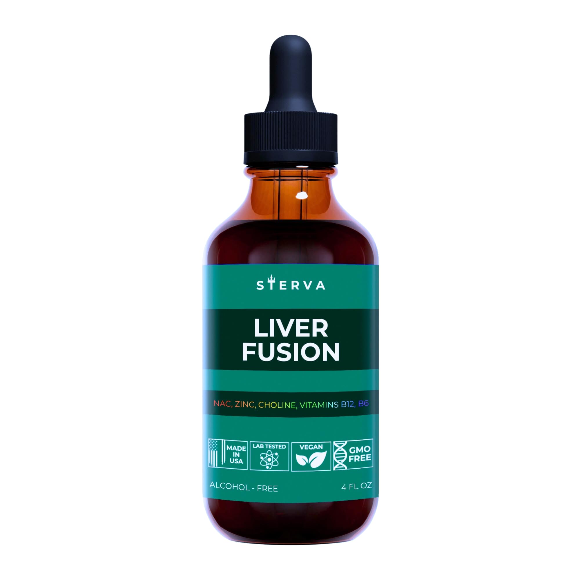 STERVA Liver Fusion liquid bottle pour for easy daily liver support