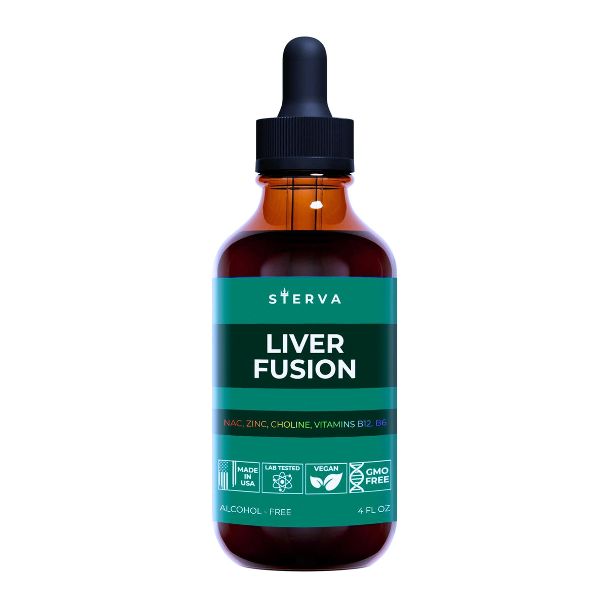 STERVA Liver Fusion liquid bottle pour for easy daily liver support