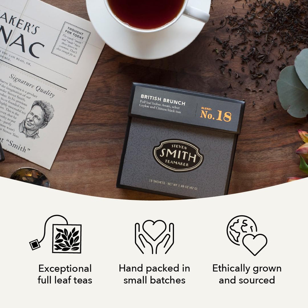 Plant-based, compostable sachets for convenient, eco-friendly brewing.