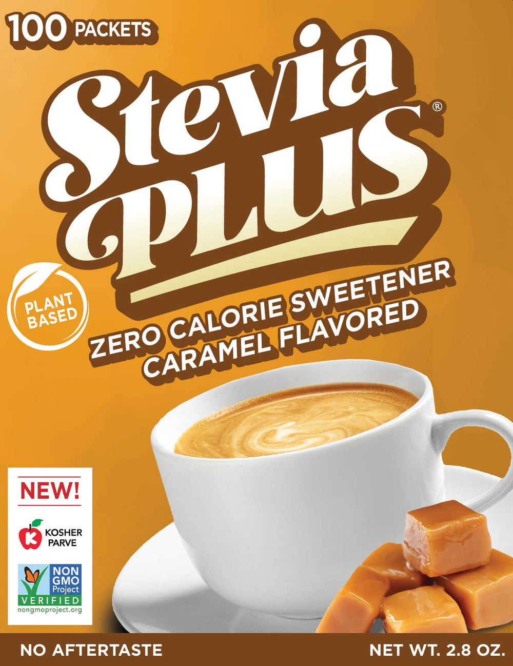 Stevia Plus ingredients label highlights stevia leaf extract quality