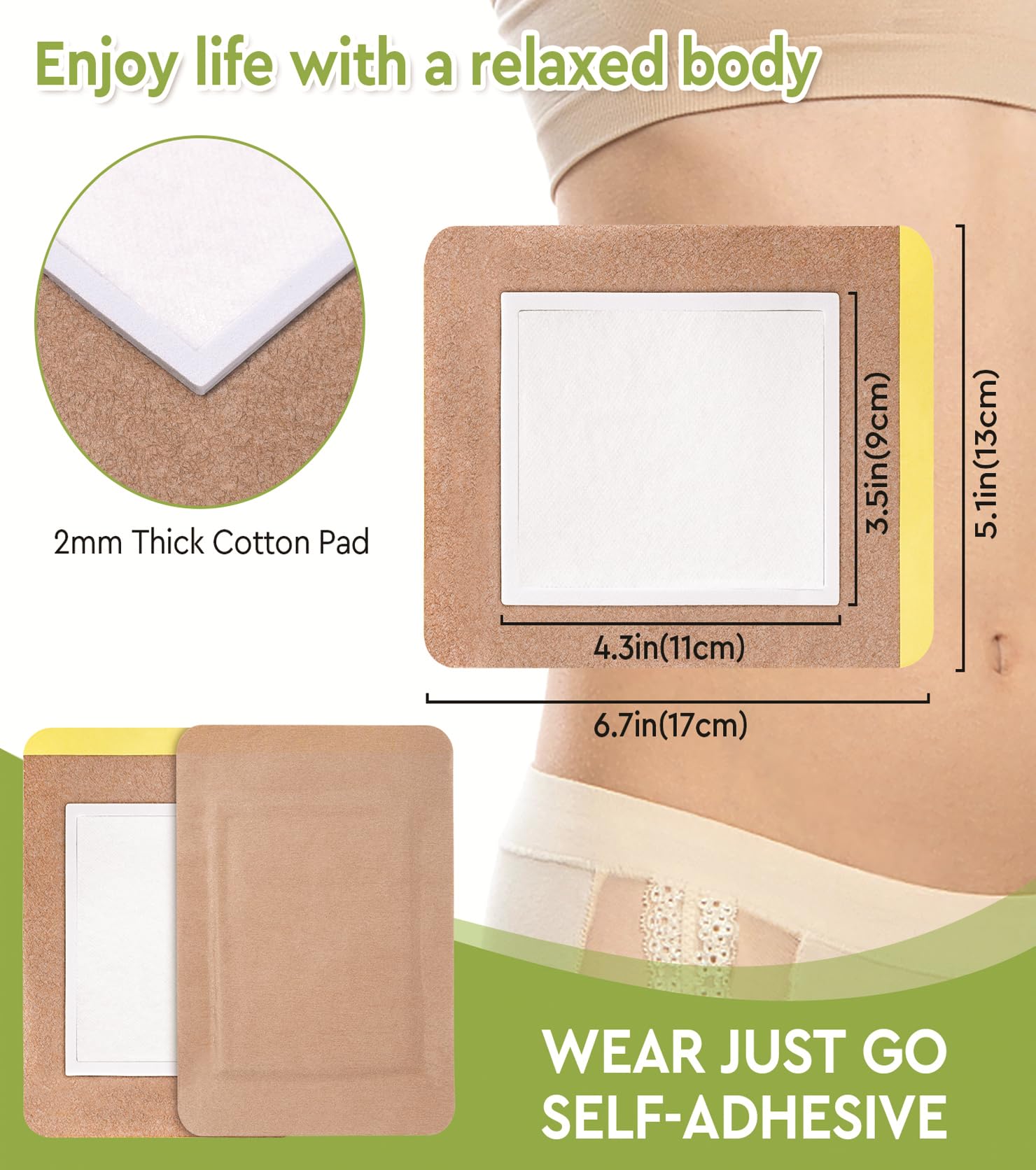 STFOCE castor oil pack wrap supports overnight wear as a convenient option.