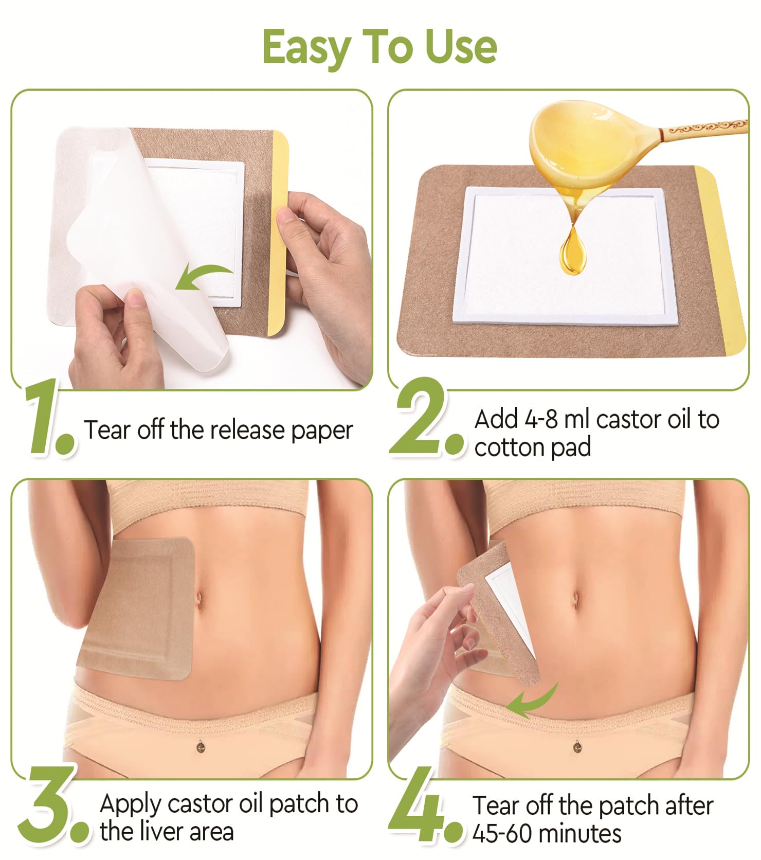 STFOCE castor oil pack wrap portable and lightweight for on-the-go use