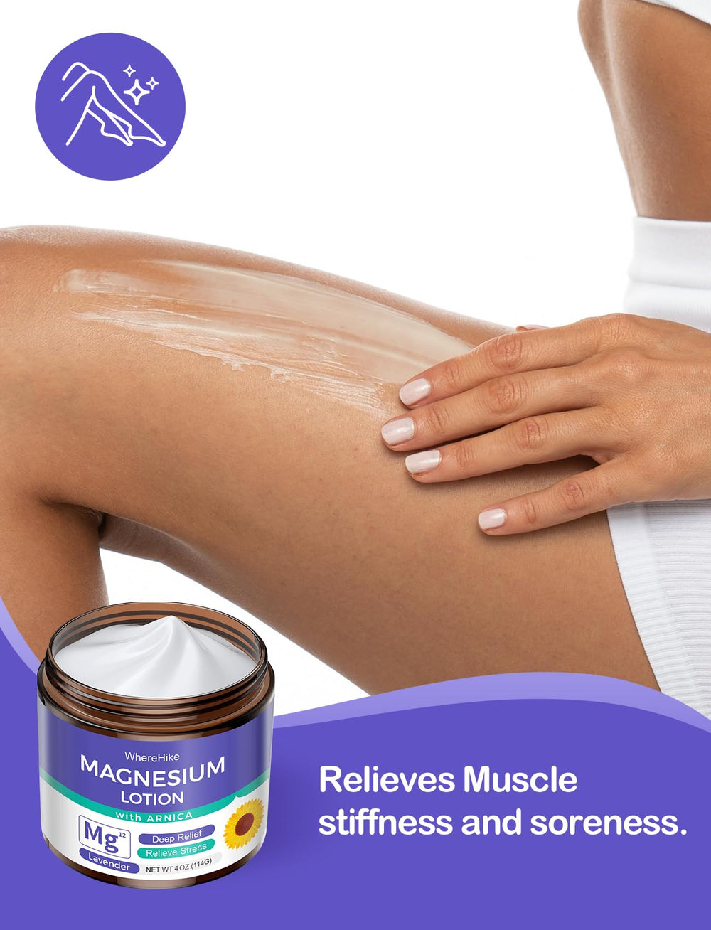 STILIP Magnesium Lotion with Arnica non-greasy formula absorbs quickly.