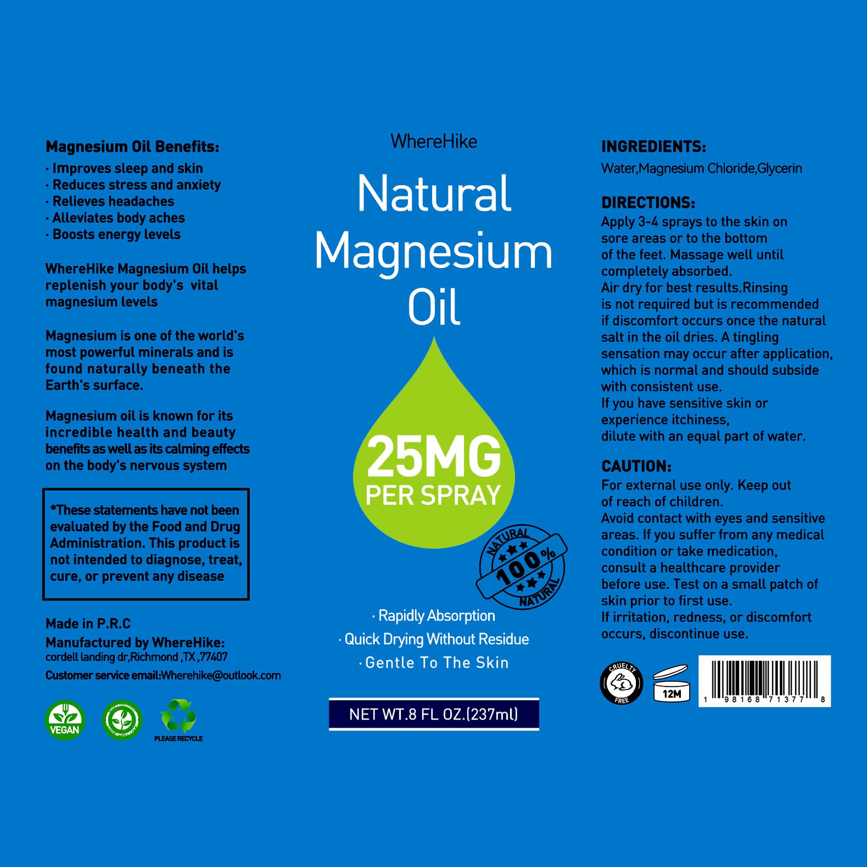 STILIP vanilla-scented magnesium spray for a comforting aroma
