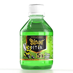 Stinger Detox 5X bottle being poured for an easy daily ritual