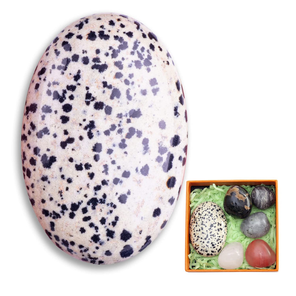 Stino Balmatin oval worry stone held in hand for calming focus