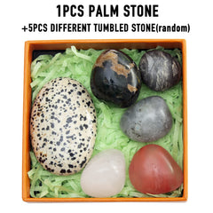Stino Balmatin natural crystal worry stone with unique pattern for mindfulness