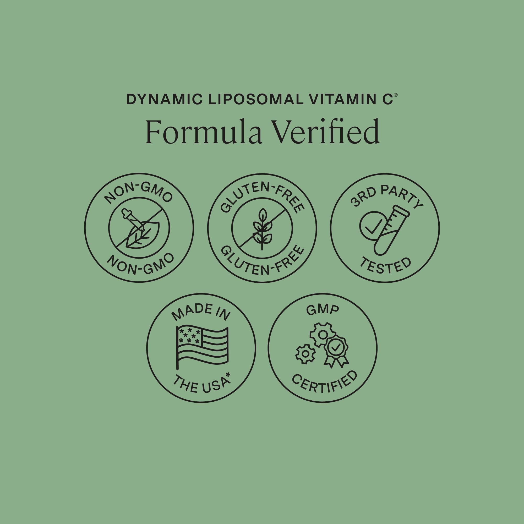 Bottle label with premium branding for immune support and vitality