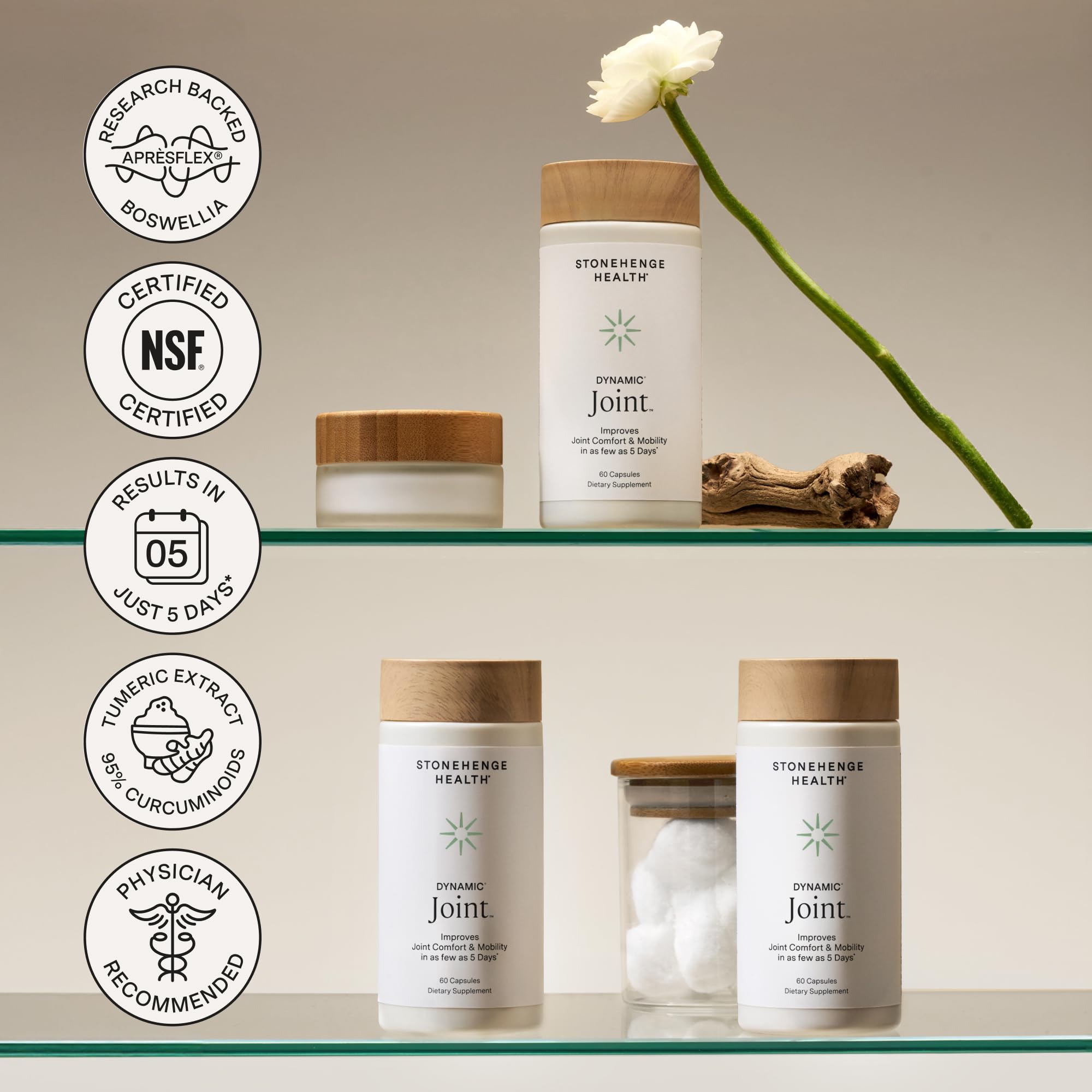 Stonehenge Health 60-capsule bottle showing a 30-day supply