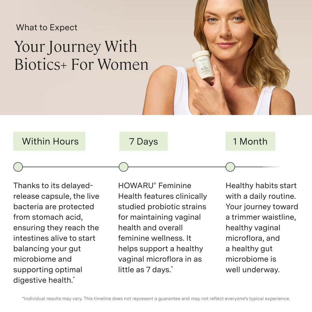 Stonehenge Health Biotics for Women bottle on kitchen counter ready for daily routine