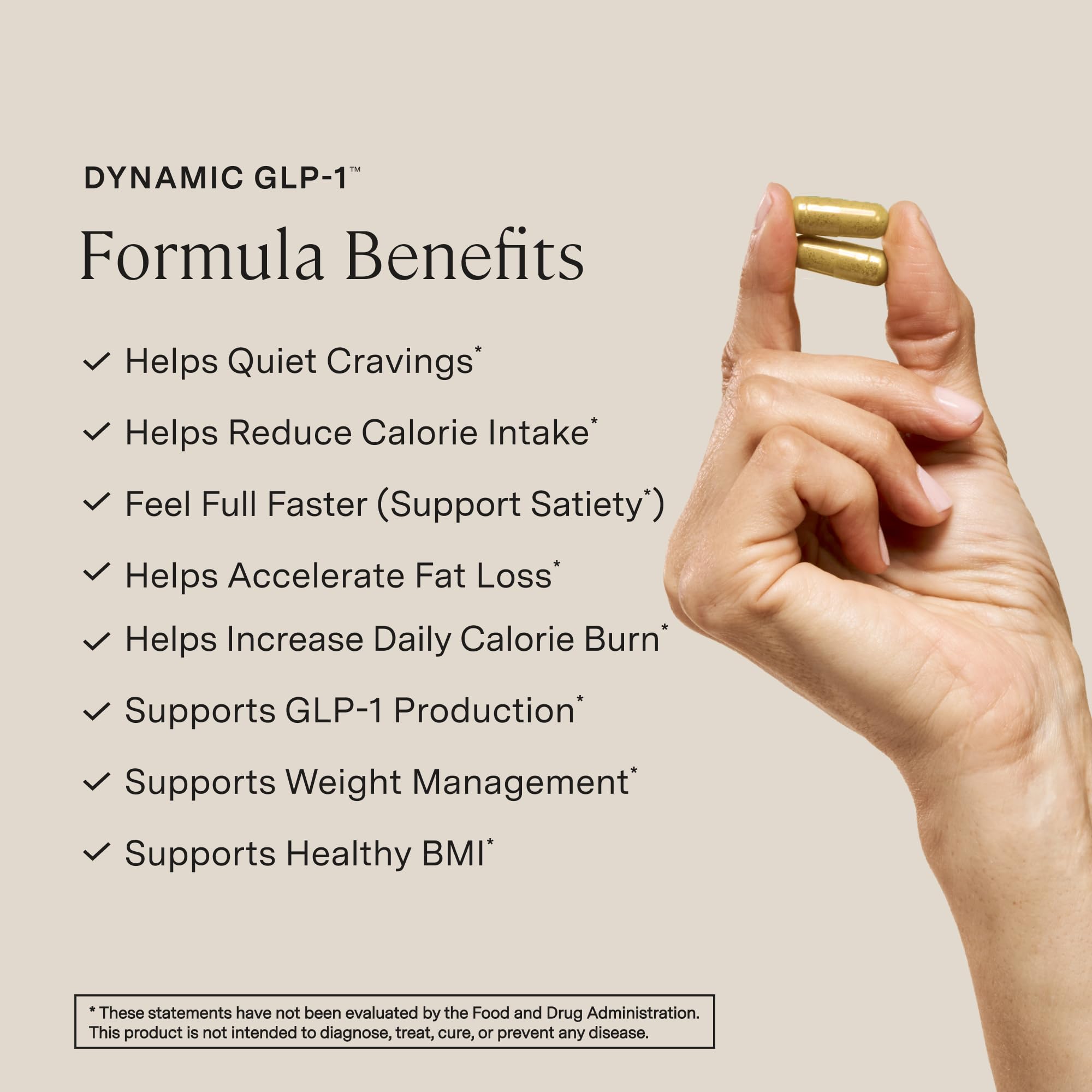 Stonehenge Dynamic GLP-1 capsules close-up, vegan and non-GMO formula.