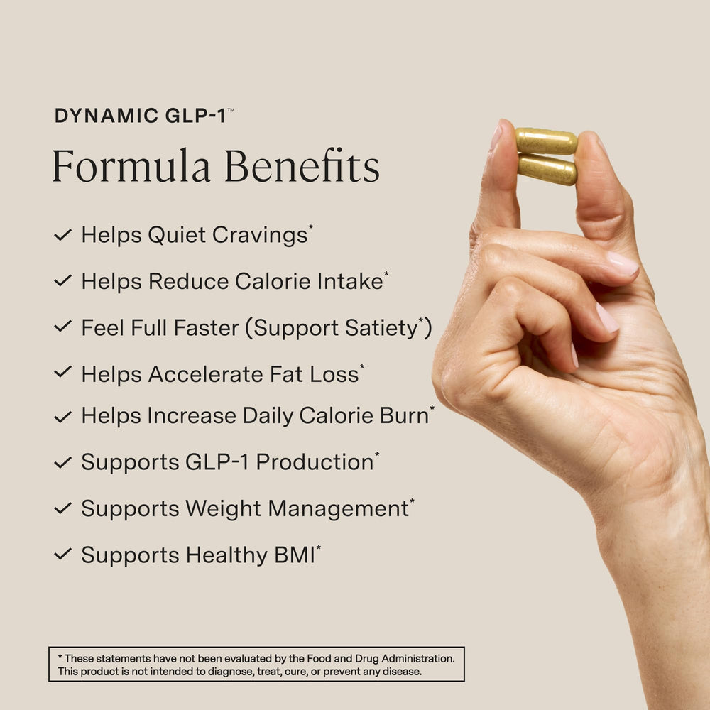 Stonehenge Dynamic GLP-1 capsules close-up, vegan and non-GMO formula.