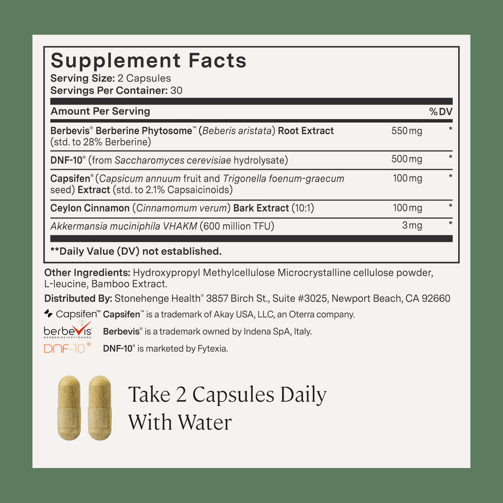 Icons of DNF-10, Capsifen, Berbevis Phytosome highlighting key ingredients.