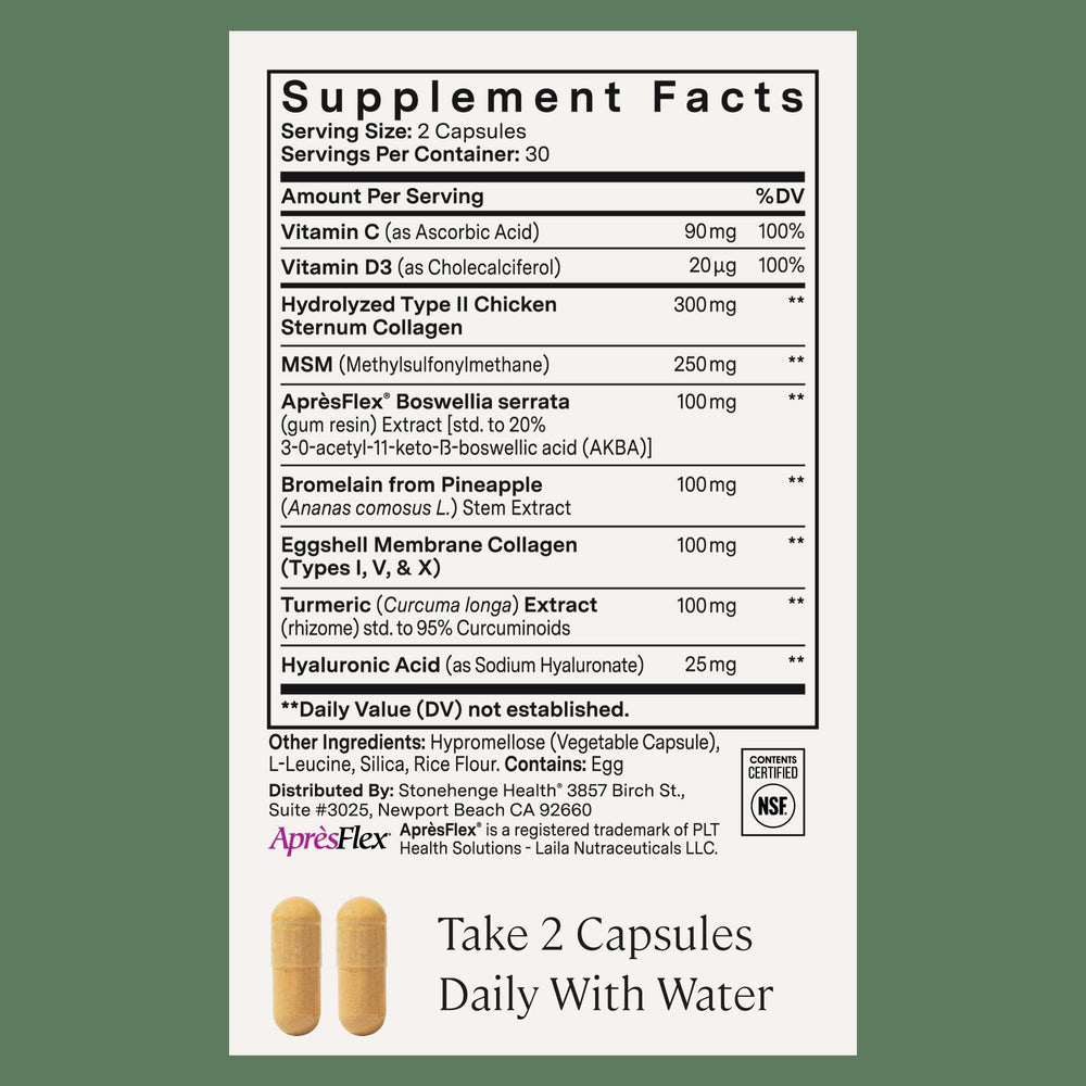 Stonehenge Health Hyaluronic acid visual illustrating joint lubrication support