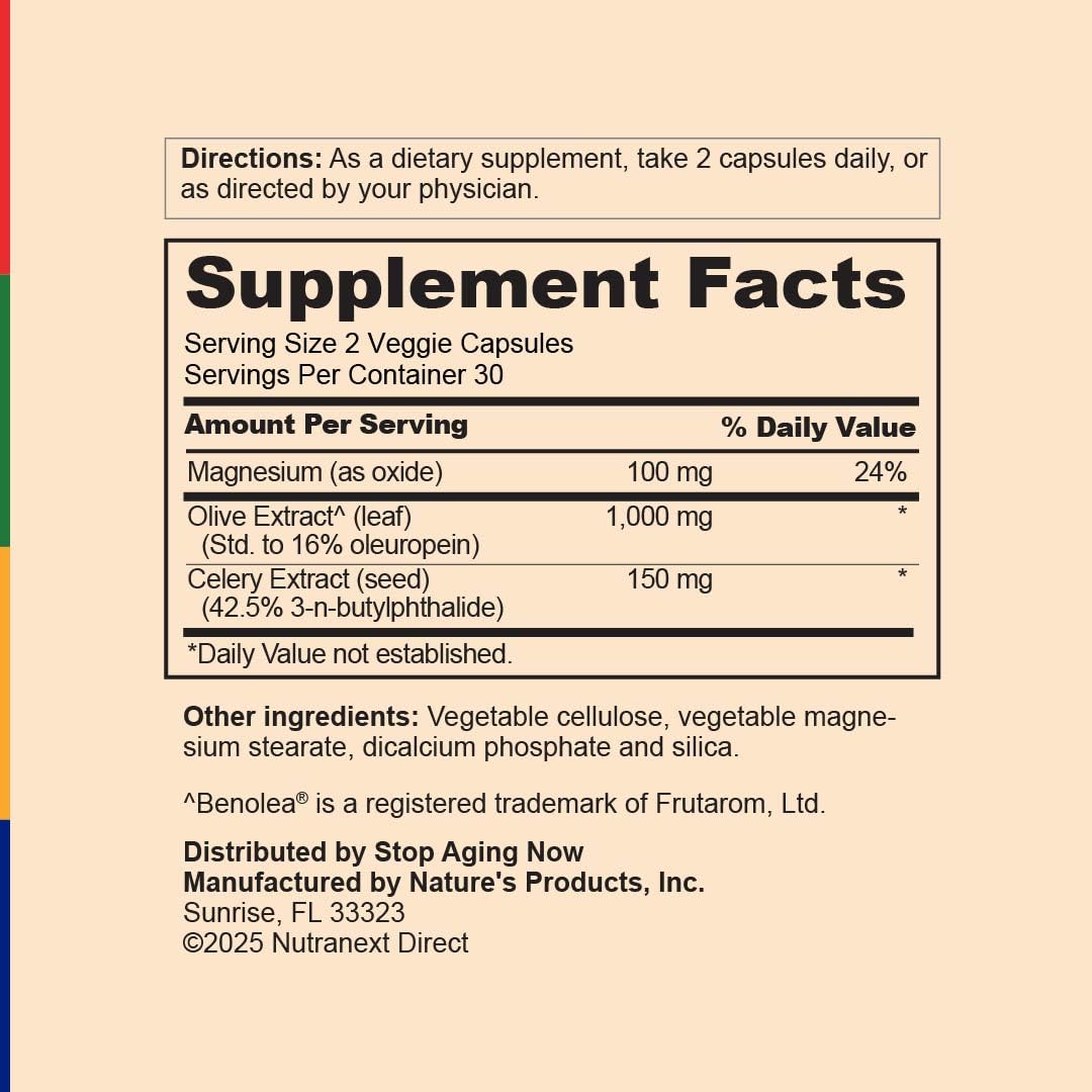 Stop Aging Now celery extract close-up showcases natural plant-based support for routines.