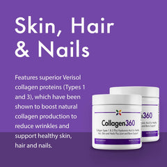 Stop Aging Now Collagen360 scoop for easy daily collagen and hyaluronic acid intake.
