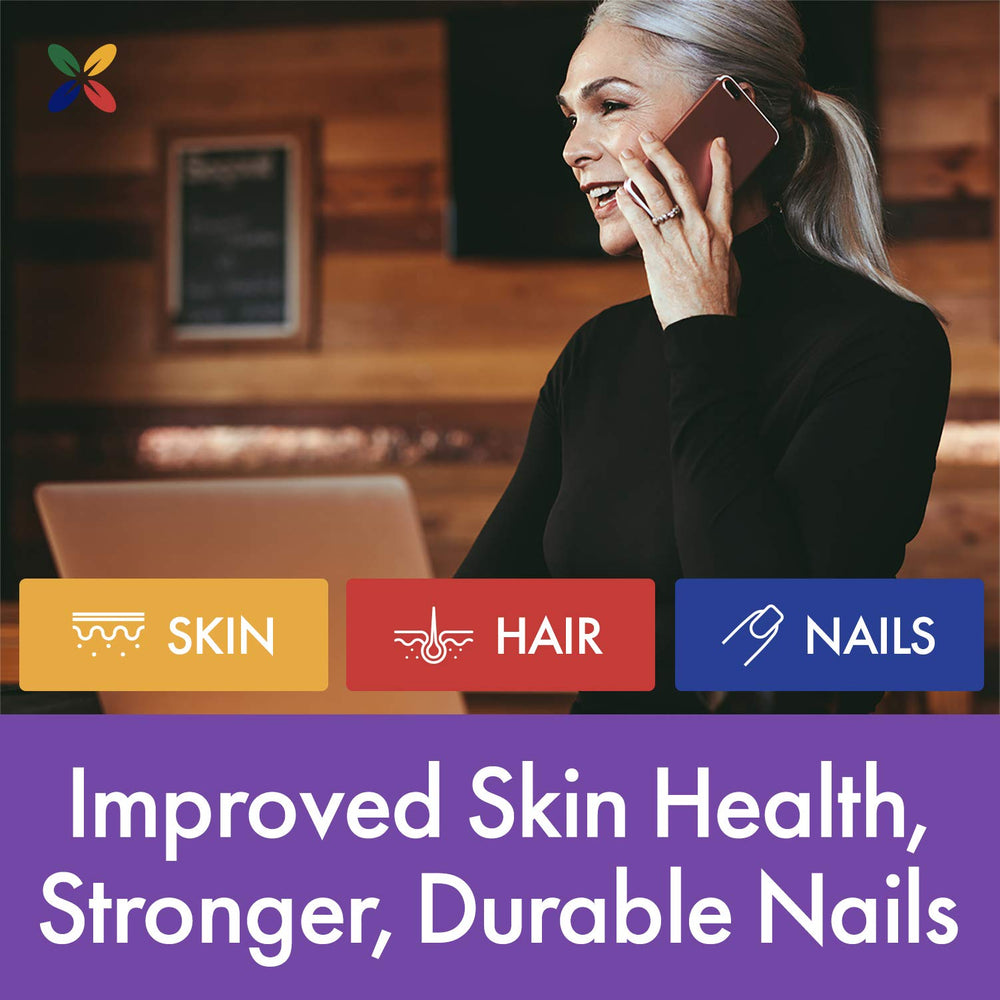 Stop Aging Now Collagen360 serving setup illustrating an easy daily routine.