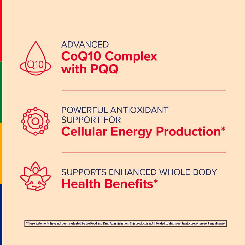 Stop Aging Now CoQ10 200mg softgels bottle side view showing label
