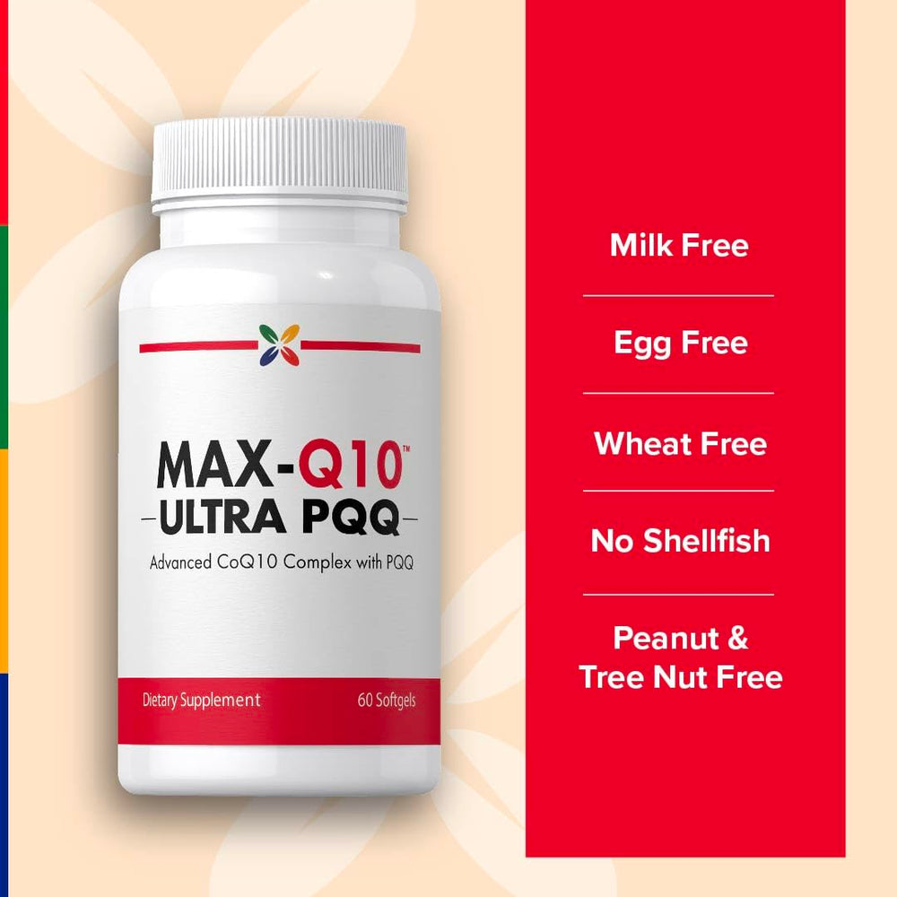 Stop Aging Now CoQ10 200mg softgels bottle with glass for daily routine