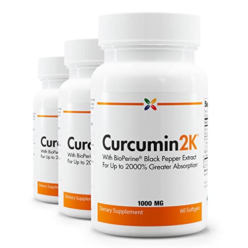Stop Aging Now Curcumin2K bottle front highlights turmeric-based formula for absorption