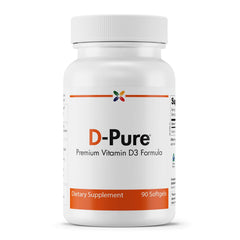 Stop Aging Now D-Pure bottle front showing D3 5000 IU and safflower oil for daily immune support