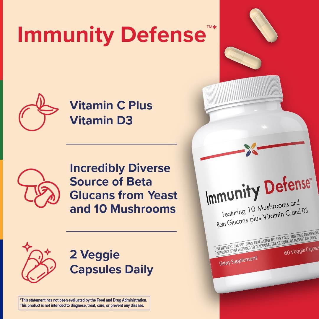 Stop Aging Now Immune Support capsules side view—easy daily supplement