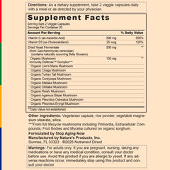 Stop Aging Now Immune Support mushroom blend ingredients—lion's mane and reishi for immune support