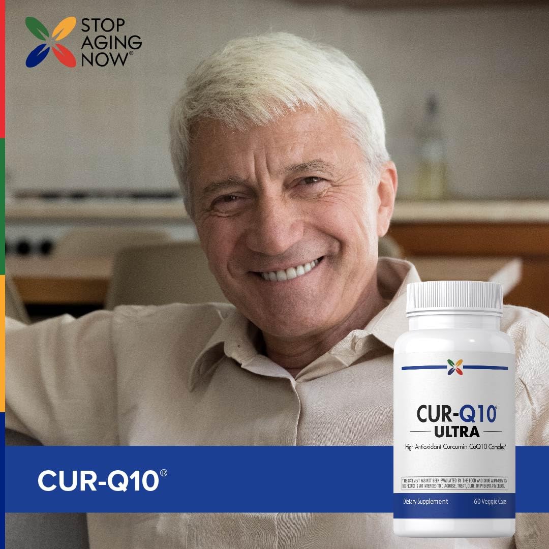 Stop Aging Now ingredients label is clearly visible on the bottle.