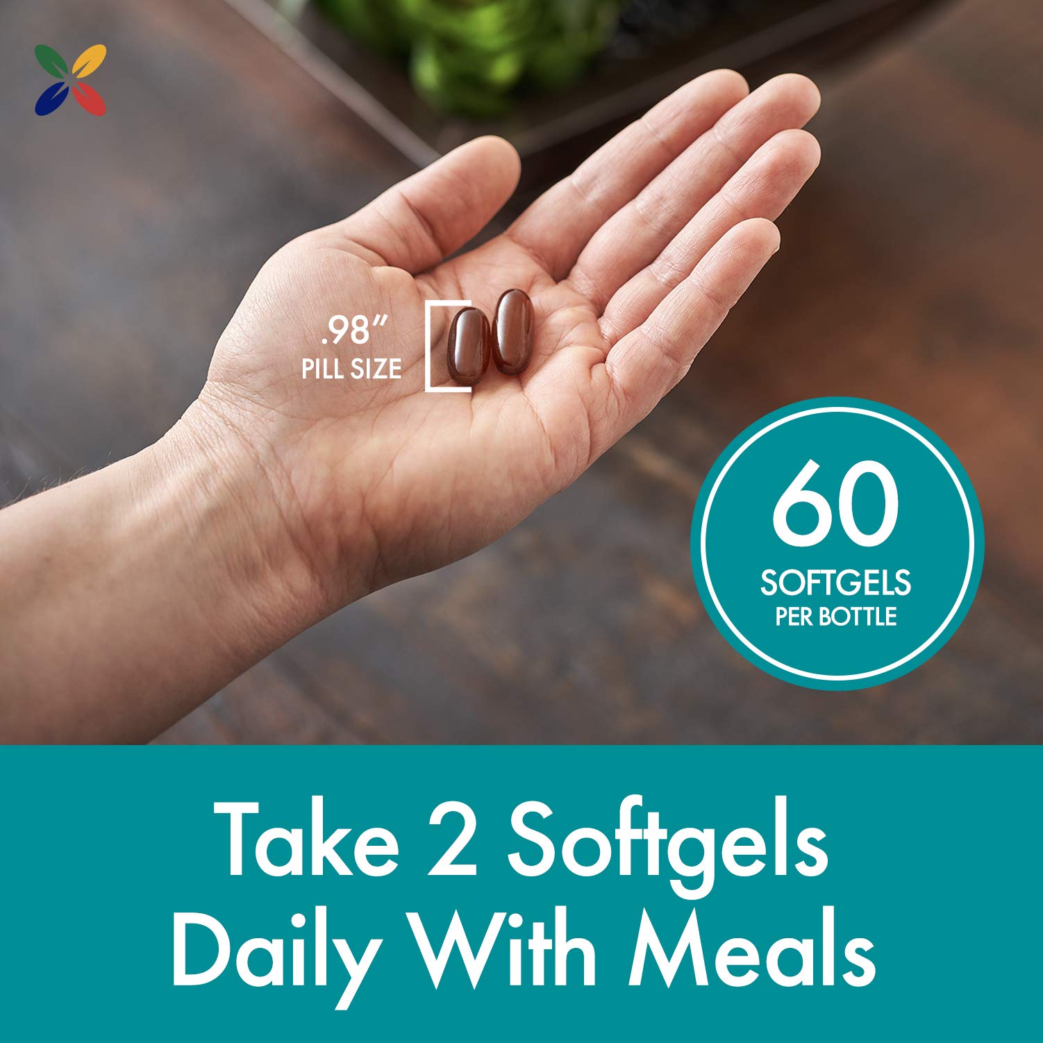 Stop Aging Now OmegaIQ Ultra DHA kitchen scene suggests simple daily wellness ritual.