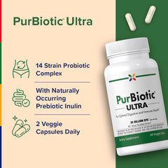 Stop Aging Now eight-strain probiotic label with diverse gut support