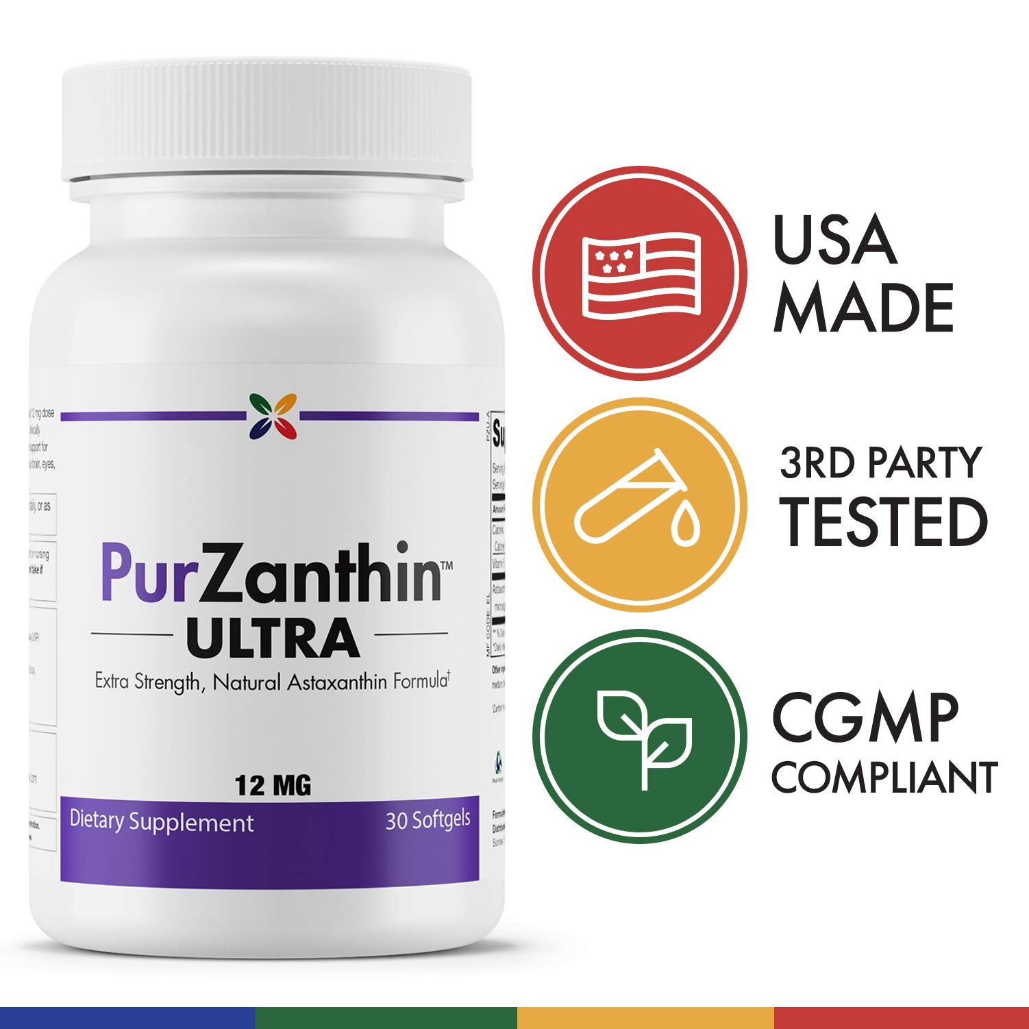 Front of Stop Aging Now PurZanthin box with clean design.