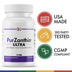 Front of Stop Aging Now PurZanthin box with clean design.