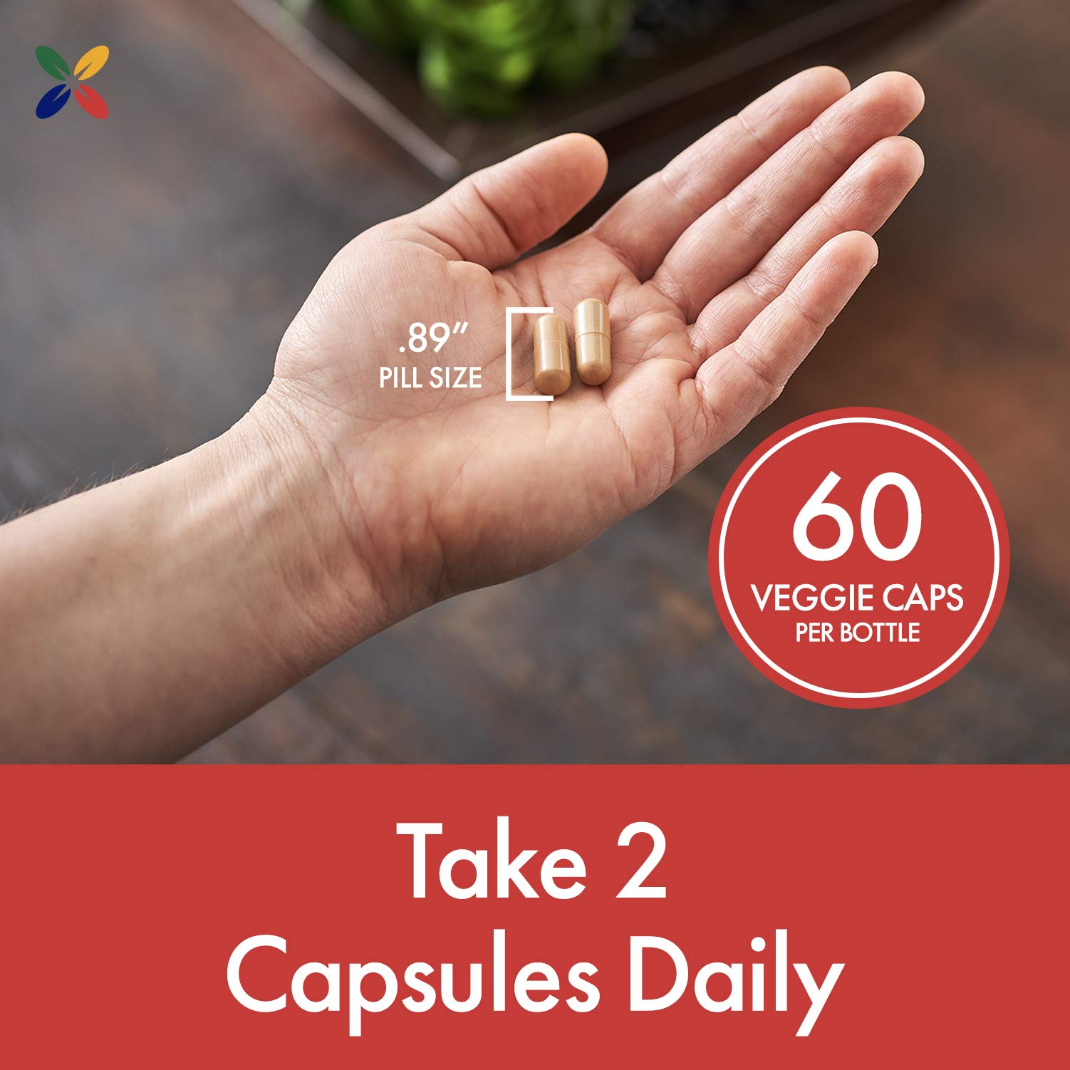 Vegan veggie caps pack for Stop Aging Now RED-Q10 daily supplementation.
