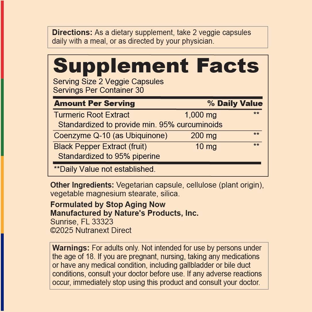 Stop Aging Now vegetarian capsules pack offers a clean daily supplement option.