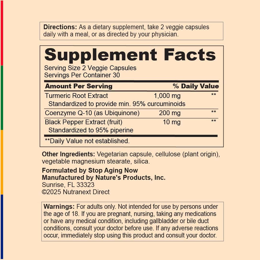 Stop Aging Now vegetarian capsules pack offers a clean daily supplement option.