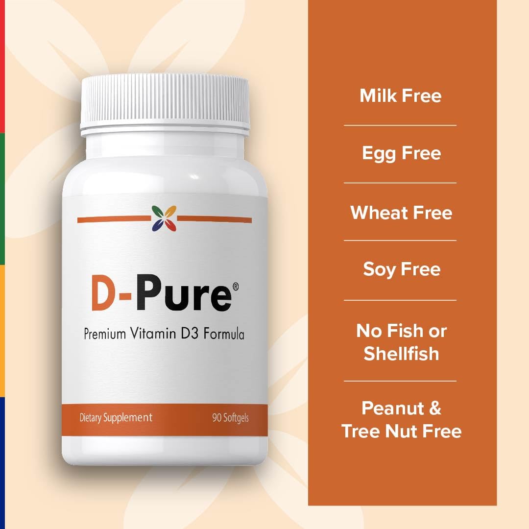 Stop Aging Now Vitamin D3 5000IU softgel packaging highlights high potency.