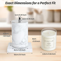 Story of Stone two glass inserts; versatile candle and display.