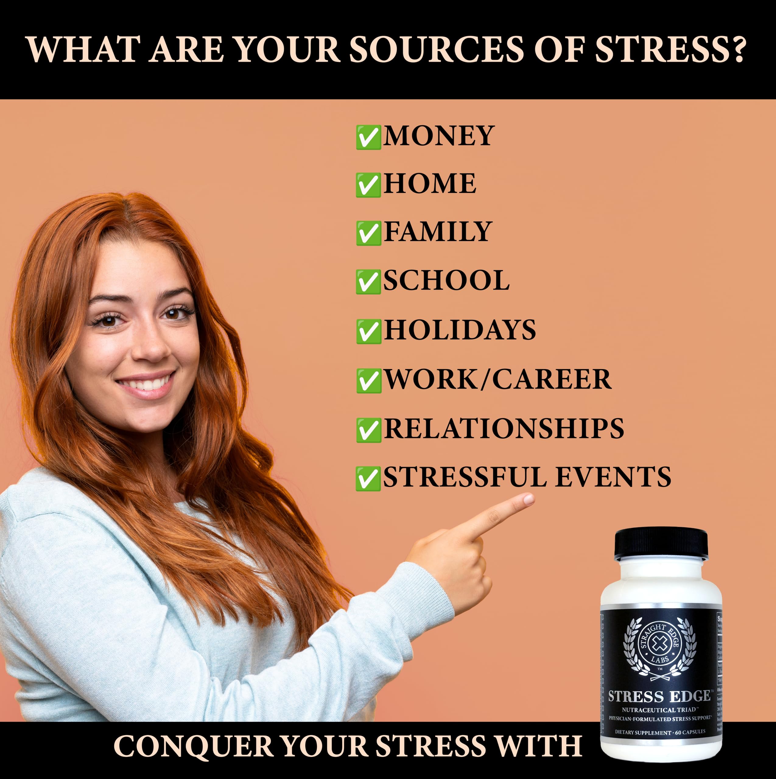 Evening routine scene with Stress Edge suggesting sleep-friendly properties