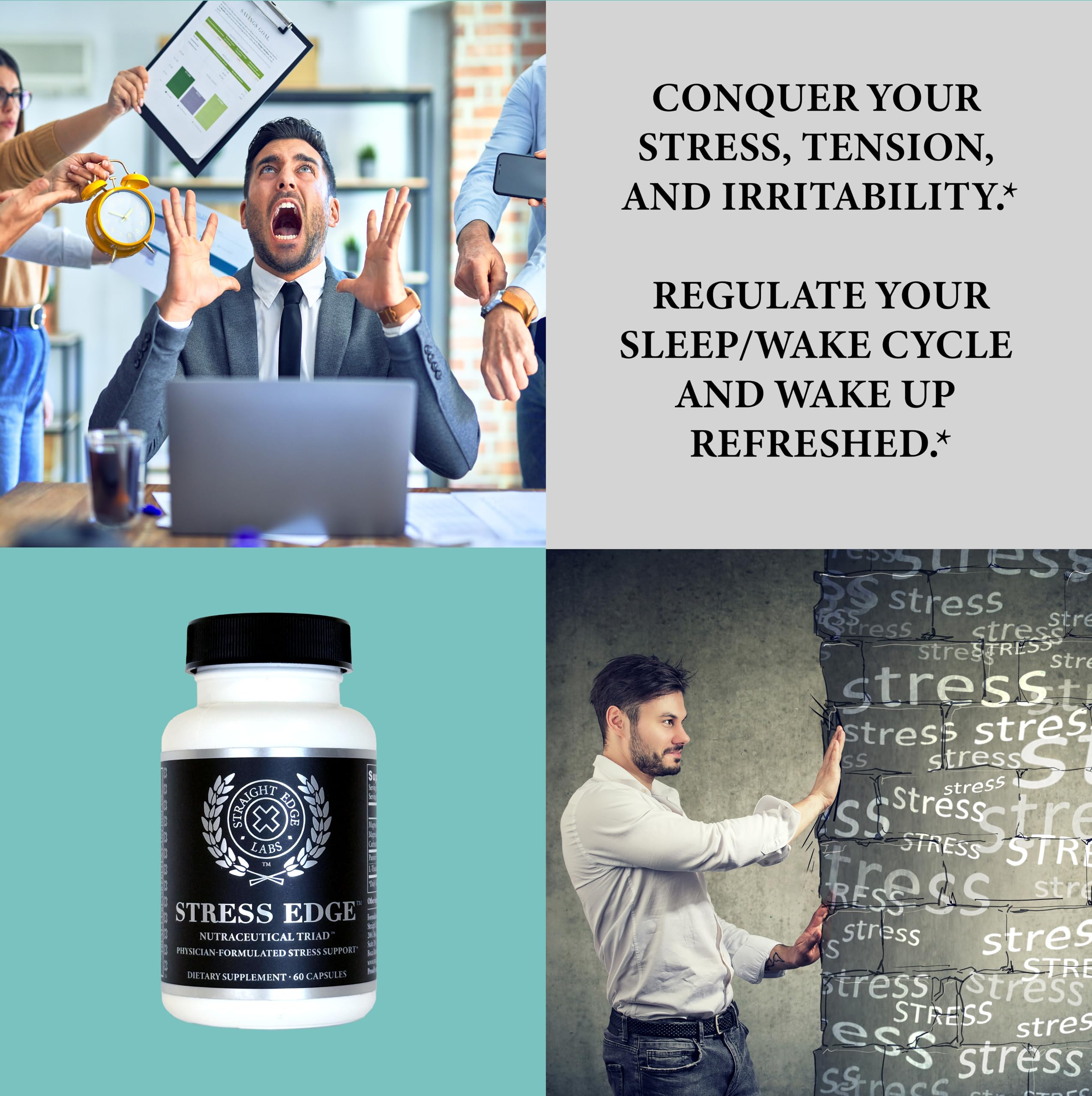 Daytime lifestyle shot with Stress Edge for balanced mood during the day