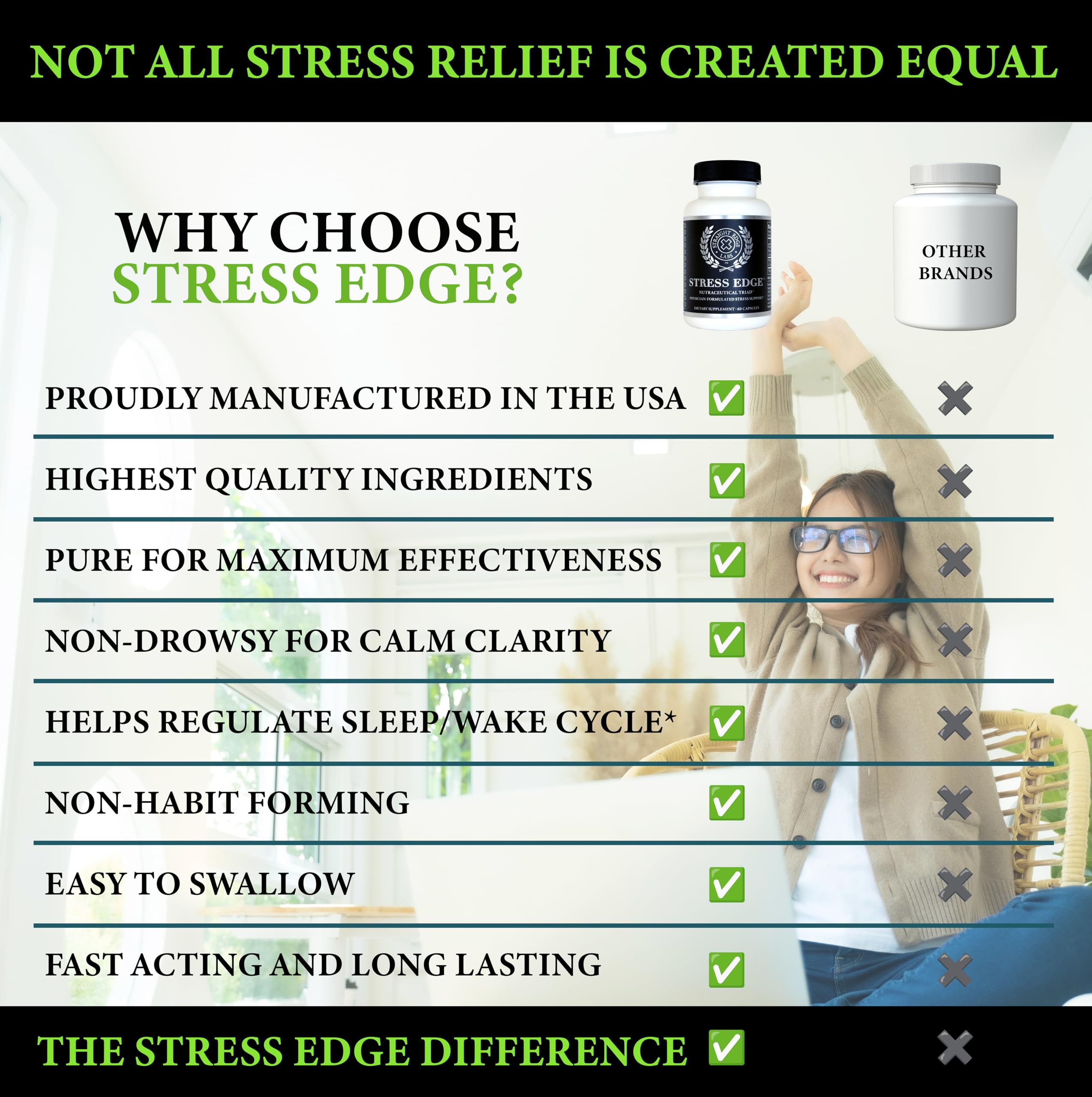 Herbal passion flower extract within Stress Edge for natural mood support