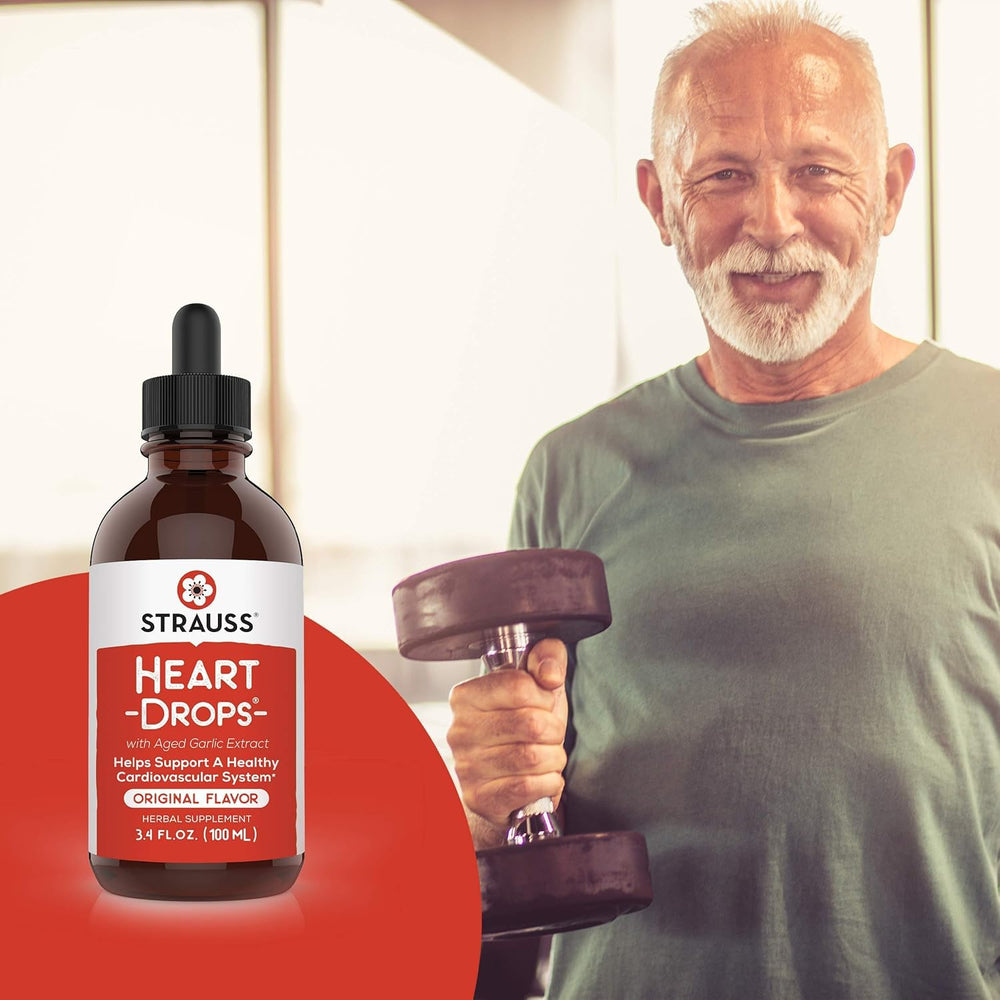 Strauss Naturals Heart Drops USA-made packaging on display