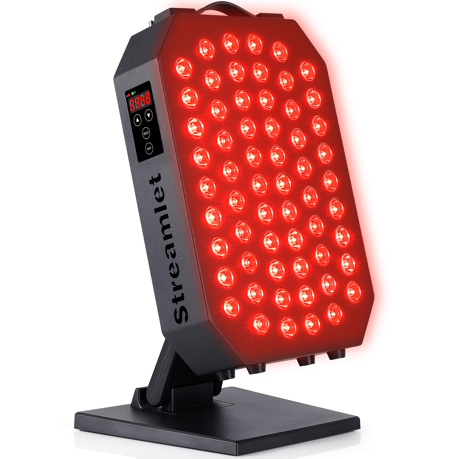 Streamlet red light panel on the face for facial skin care potential