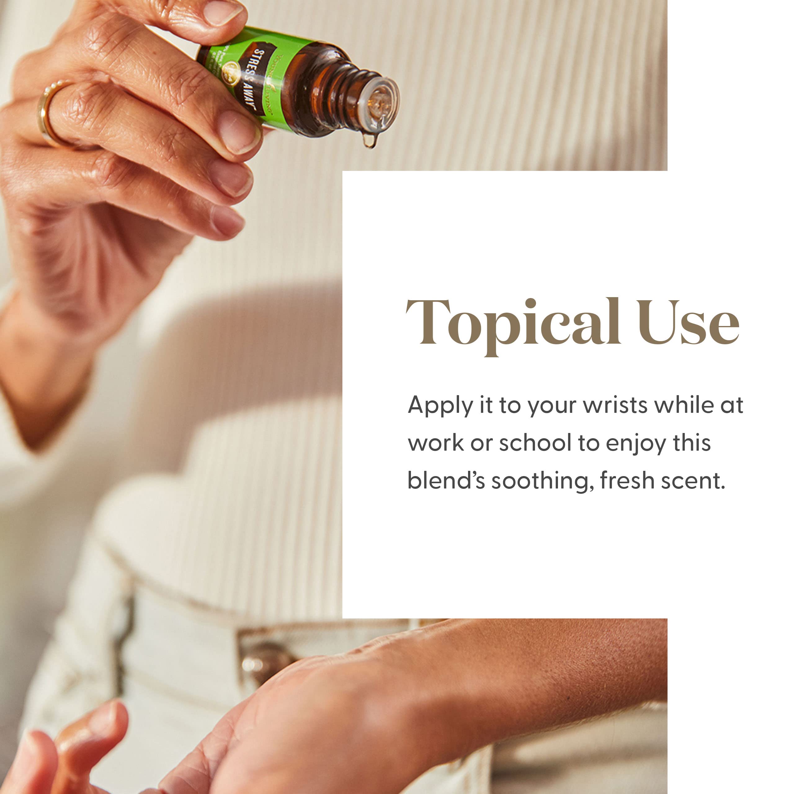 Stress Away cedarwood and lavender notes evoke tranquil aroma.
