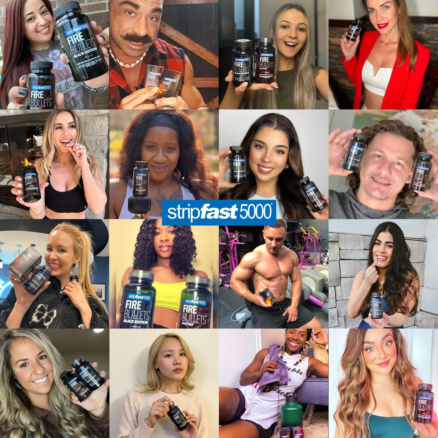 Stripfast5000 vegan-friendly and halal-safe claim symbols featured.