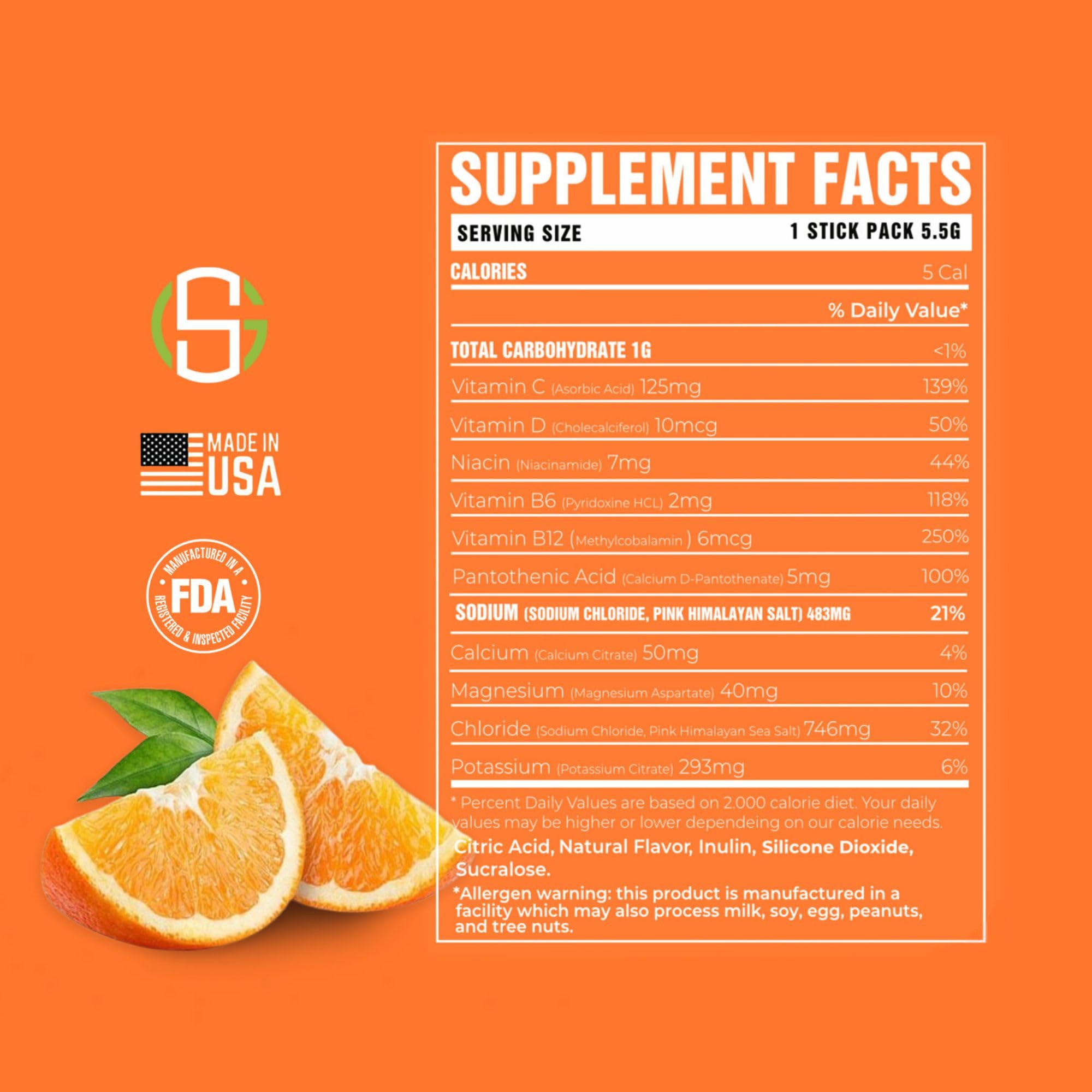 Strokes Gained Hydration orange stick pack energy boost during play.