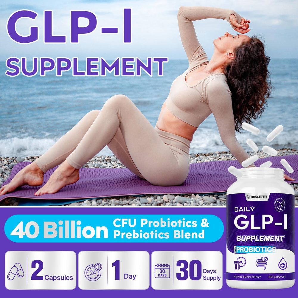 Brand logo and bottle of Strongueur GLP-l shown for brand recognition