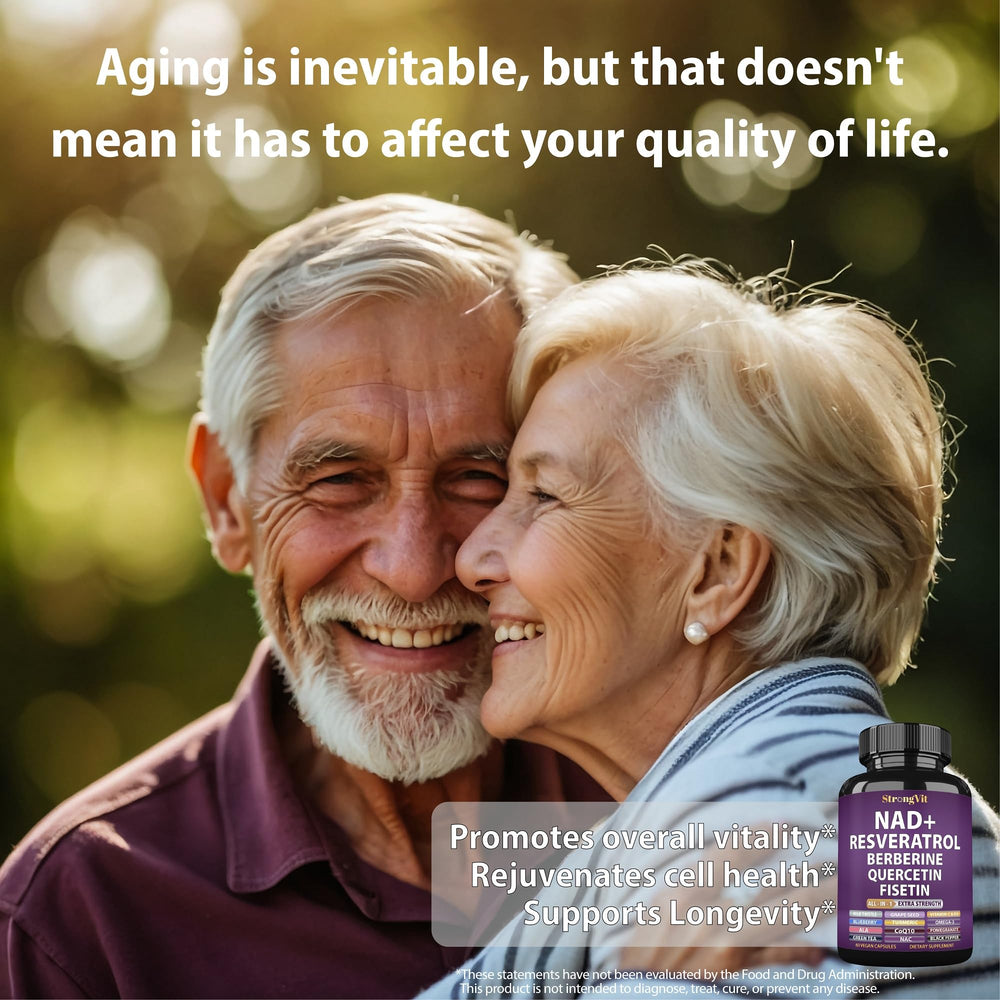 StrongVit anti-aging blend label with natural ingredients.