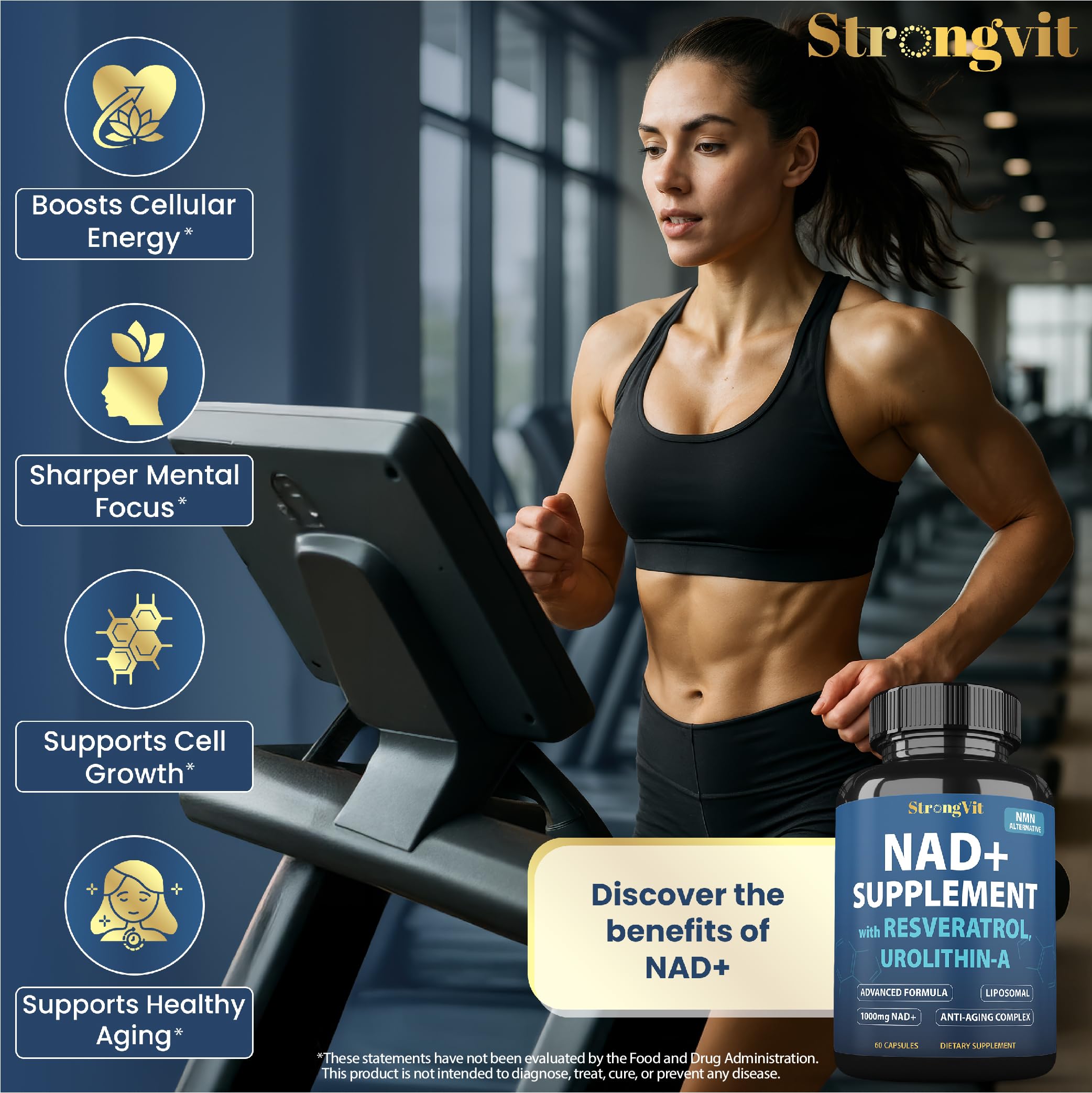 StrongVit third-party lab-tested Swift Laboratory label signals purity and potency.