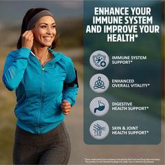 StrongVit Sea Moss Black Seed Oil Ashwagandha Ginger capsules, a holistic daily supplement.